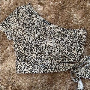 Animal print crop top